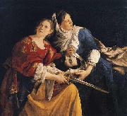 Orazio Gentileschi Judith and Her Maidservant with the Head of Holofernes oil painting reproduction